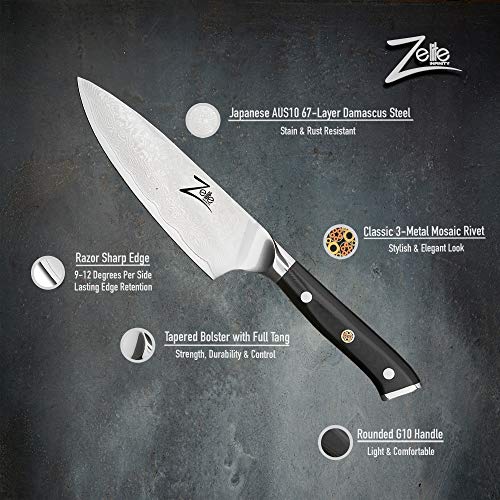 Zelite Infinity Chef Knife 6 Inch - Alpha-Royal Series - Japanese ...