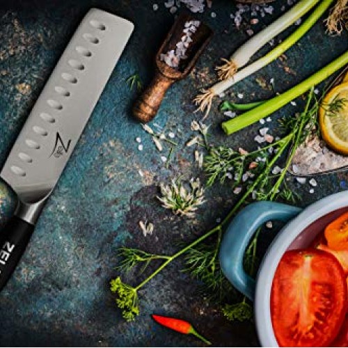 Zelite Infinity Nakiri Chef Knife 7 Inch - Comfort-Pro Series - Ge...