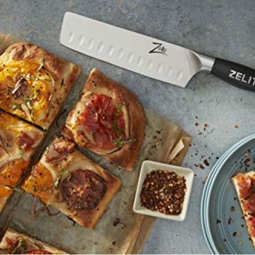 Zelite Infinity Nakiri Chef Knife 7 Inch - Comfort-Pro Series - Ge...