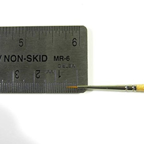 ZEM Golden Synthetic Small Detail Round Brushes Set Sizes 10/0, 3/...