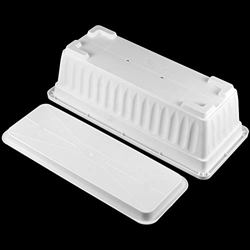 ZEONHAK 6 Pack 17 Inches Countryside Flower Box Planters, Plastic ...