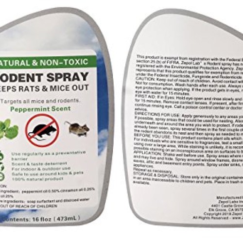 Zepol Labs Mice Repellent - Humane Mouse Trap Substitute - Organic...