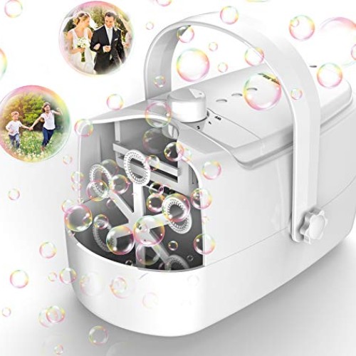 Bubble Machine Durable Automatic Bubble Blower, 4800+ Bubbles Per ...
