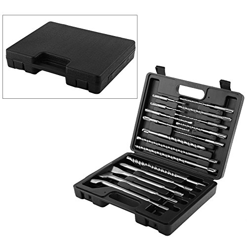 Rotary Hammer Drill Bits, 17pcs Drill Bits and Chisels Set Electri...