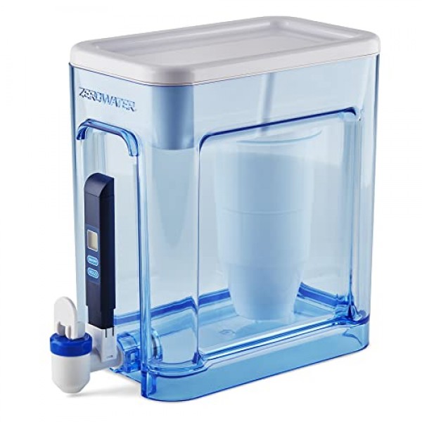 ZeroWater 22 Cup Ready-Read 5-Stage Water Filter Dispenser, NSF Ce...