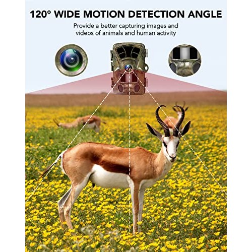 ZETHUS Trail Camera TC-10, 21MP 1080P Hunting Game Cameras with Ni...