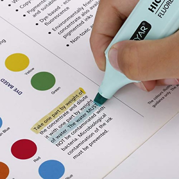 ZEYAR Highlighter Pastel Colors Chisel Tip Marker Pen, Assorted Co...