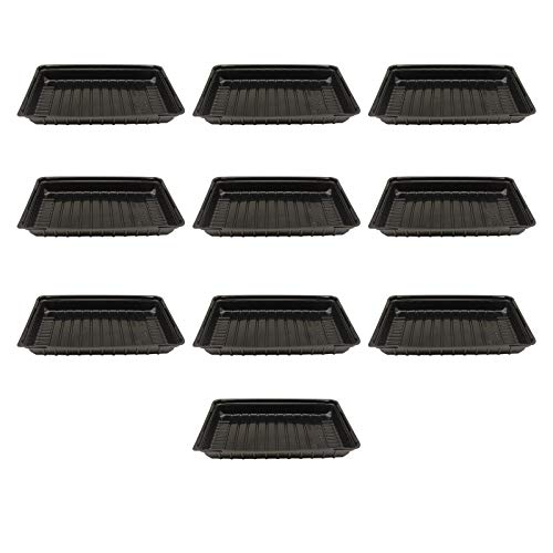 Black Seed Starter Tray Durable Black Plastic Growing Trays Witho...
