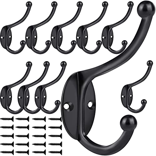ZEYU Wall Hooks, 10Pcs Coat Hooks Hardware Towel Hooks for Hanging...