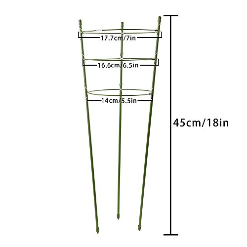ZFRANC Plant Support Plant Cages Supports with 3 Adjustable Rings,...