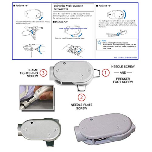 ZHANGLI Embroidery Frame Hoop Screwdriver Multi-Purpose Needle Dur...