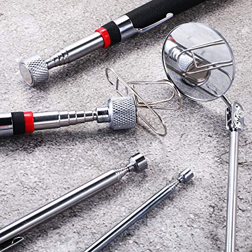 5 Pieces Magnetic Pick-up Grabber Tool including 15 lb/ 10 lb/ 3 l...