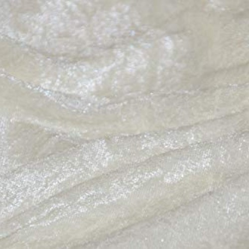 Panne Velvet Seamless Fabric 58/60 Wide - Sold by The Yard White