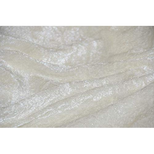Panne Velvet Seamless Fabric 58/60 Wide - Sold by The Yard White