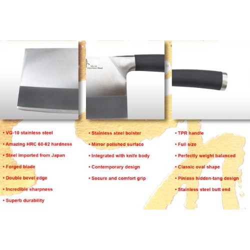ZHEN Japanese VG-10 3-Layer forged High Carbon Stainless Steel Lar...