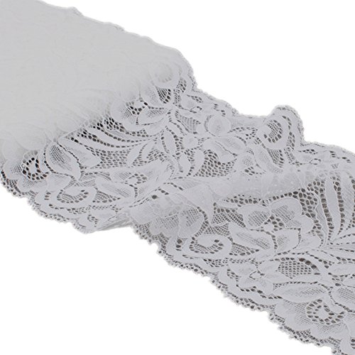 5 Yards Floral Lace Ribbon Stretch Tulle Lace Trim Elastic Webbing...