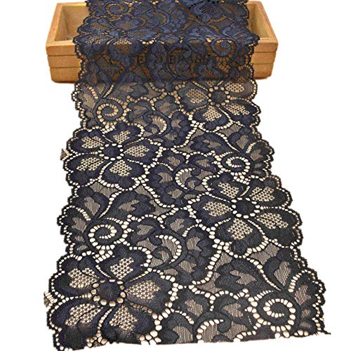 5 Yards Metallic Floral Lace Ribbon Stretch Tulle Lace Trim Elasti...