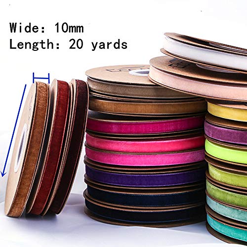 Ribbon for Crafts -Wholesale Bulk 20 Yard 3/8 5/8 1Inch Velvet Rib...