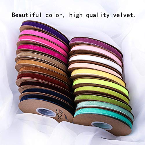 Ribbon for Crafts -Wholesale Bulk 20 Yard 3/8 5/8 1Inch Velvet Rib...