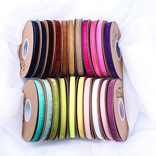 Ribbon for Crafts -Wholesale Bulk 20 Yard 3/8 5/8 1Inch Velvet Rib...