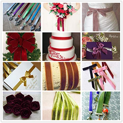 Ribbon for Crafts -Wholesale Bulk 20 Yard 3/8 5/8 1Inch Velvet Rib...