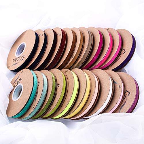 Ribbon for Crafts -Wholesale Bulk 20 Yard 3/8 5/8 1Inch Velvet Rib...