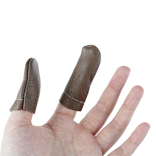 ZHONGJIUYUAN 5 Pairs Thumb Index Thimble Finger Protector Finger C...