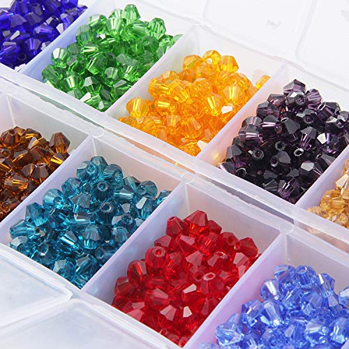 Bicone Crystal Beads Bulk Beaded-Wholesale 4MM Czech Beads Mix Lot...