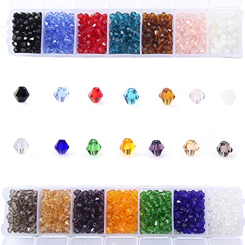 Bicone Crystal Beads Bulk Beaded-Wholesale 4MM Czech Beads Mix Lot...