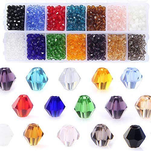Bicone Crystal Beads Bulk Beaded-Wholesale 4MM Czech Beads Mix Lot...