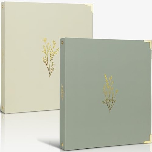 Aesthetic 3 Ring Binder Set of 2 - Sturdy 1 Inch Binder Fits Lette...