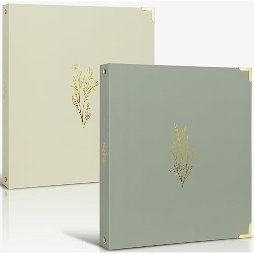 Aesthetic 3 Ring Binder Set of 2 - Sturdy 1 Inch Binder Fits Lette...