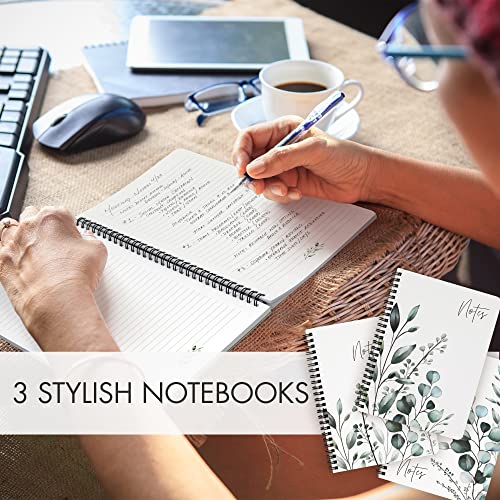 Aesthetic Spiral Notebook Set of 3 For Women - Cute College Ruled ...