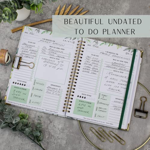 Simplified Greenery To Do List Notebook - Beautiful Daily Planner ...