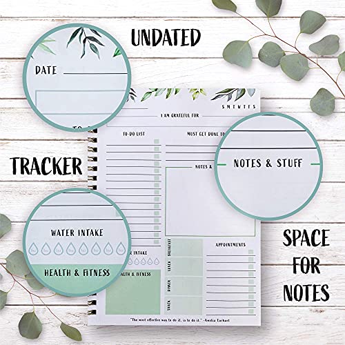 Simplified Greenery To Do List Notebook - Beautiful Daily Planner ...