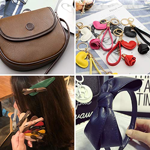 ZIIYAN 24 Pieces 8x13.420x34cm Colored Faux PU Leather Sheets ...