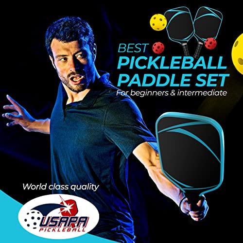 USAPA Certified Graphite Pickleball Paddles Set of 2 Paddles, In...