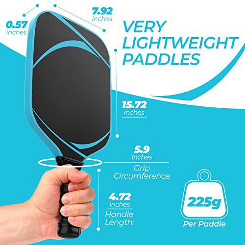 USAPA Certified Graphite Pickleball Paddles Set of 2 Paddles, In...
