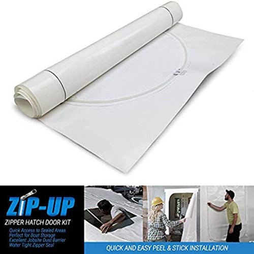 Zip-Up GIDS-1030576 H30X72-T2W Zipper Door, 30 in. X 72 in, White-...