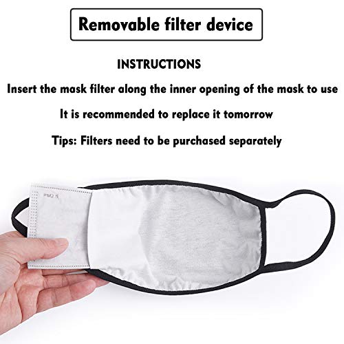 5 Pack Fashion Protective, Unisex Black Dust Cotton, Reusable Cott...
