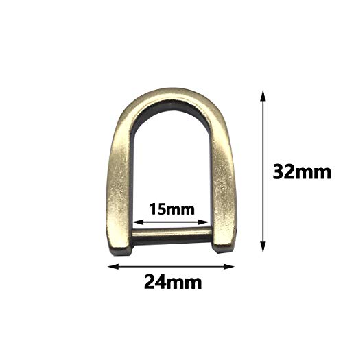 4 Pcs D-Rings Screw in Shackle 15mm Horseshoe Buckle Horseshoe Sha...
