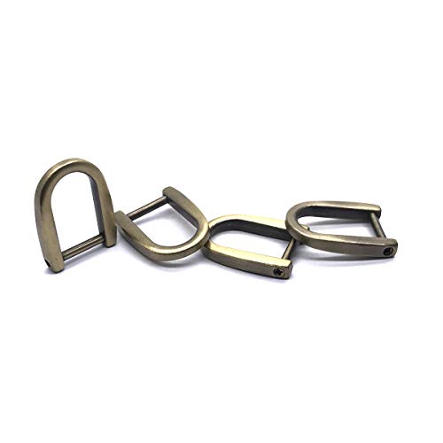 4 Pcs D-Rings Screw in Shackle 15mm Horseshoe Buckle Horseshoe Sha...