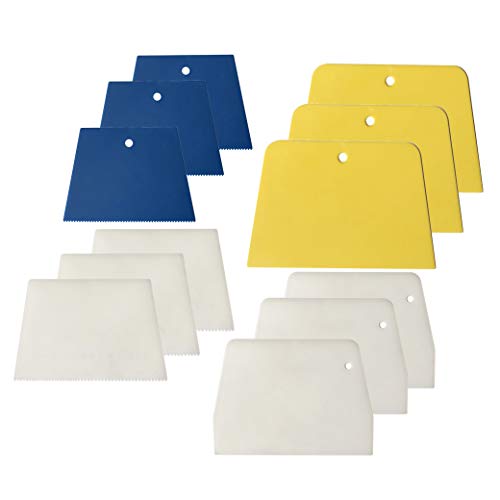 Plastic Putty Knife Set Scraper Tool-Suitable for Spackling, Patch...