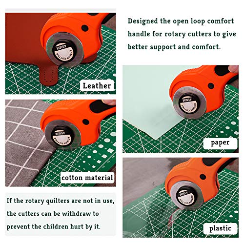 Rotary Cutter, Professional 45mm Round Rotary Cutter Tool, Card Pa...