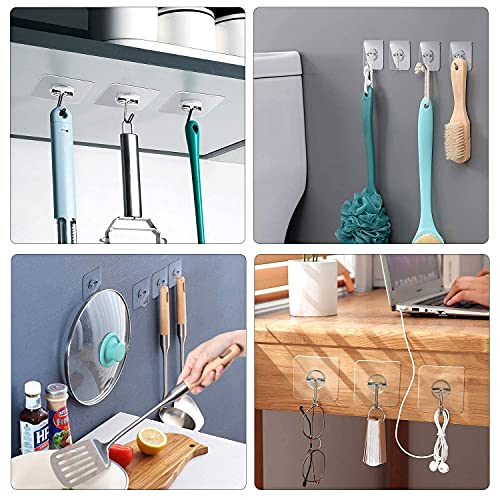 Znben Adhesive Hooks, Reusable Utility Hooks Heavy Duty 13LB Wall ...