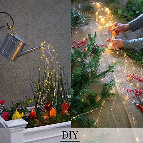 ZNYCYE 2 Pcs 200 LED Waterproof Waterfall Lights - 10 Strand Casca...