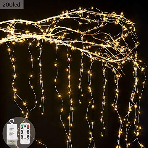 ZNYCYE 2 Pcs 200 LED Waterproof Waterfall Lights - 10 Strand Casca...