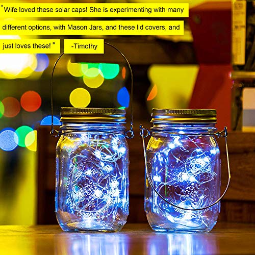 ZNYCYE Solar Mason Jar Lights, 12 Pack 30 Led String Fairy Star Fi...