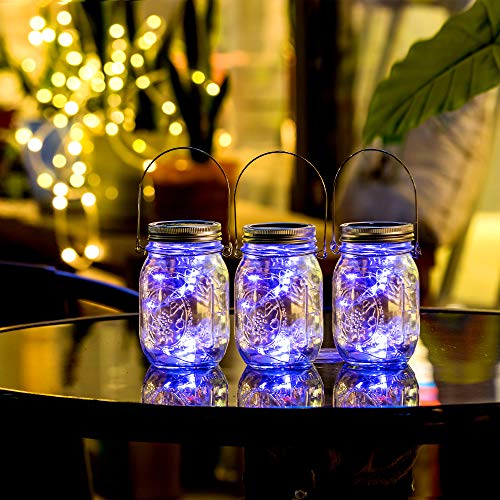 ZNYCYE Solar Mason Jar Lights, 12 Pack 30 Led String Fairy Star Fi...