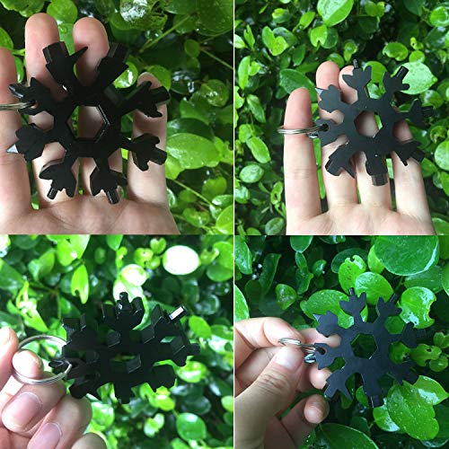 18-in-1 Snowflakes Multi-Tool Stainless Steel Keychain Multi-Tool ...